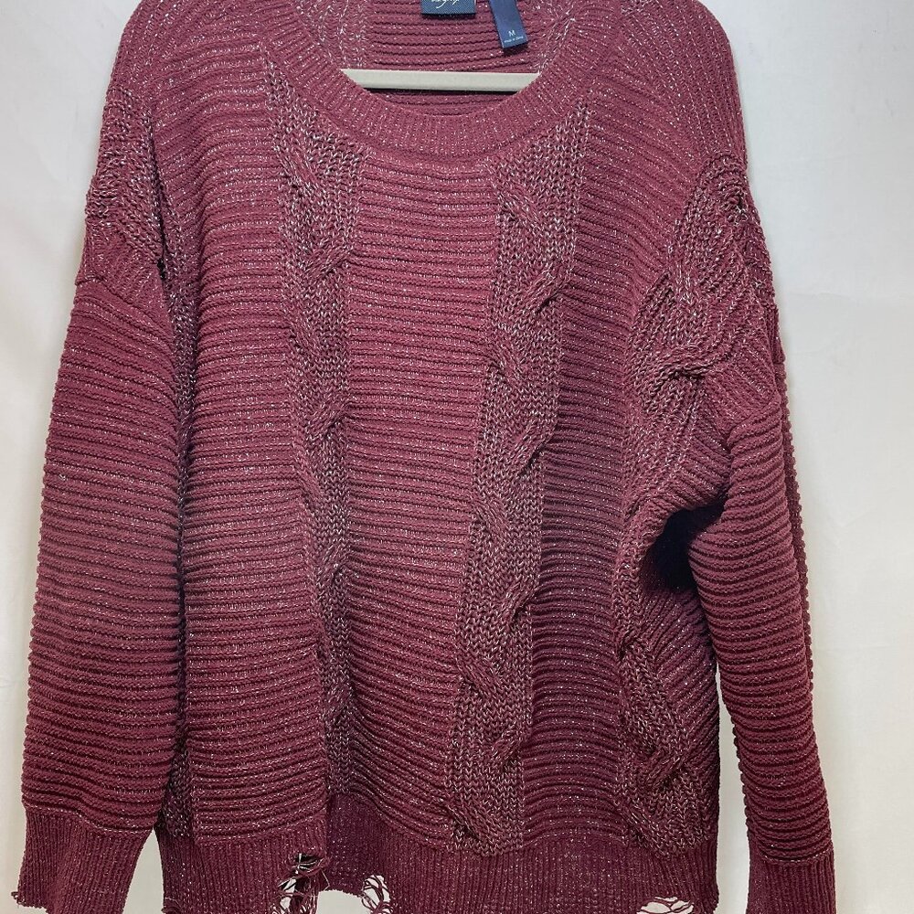 Womens Day trip from Buckle Burgandy sweater-Medium